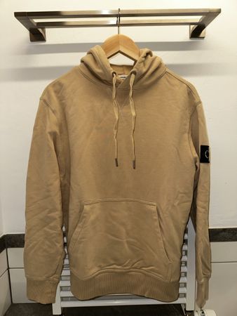 Calvin Klein Jeans Badge Hoodie - Color Warm Sand - Size M