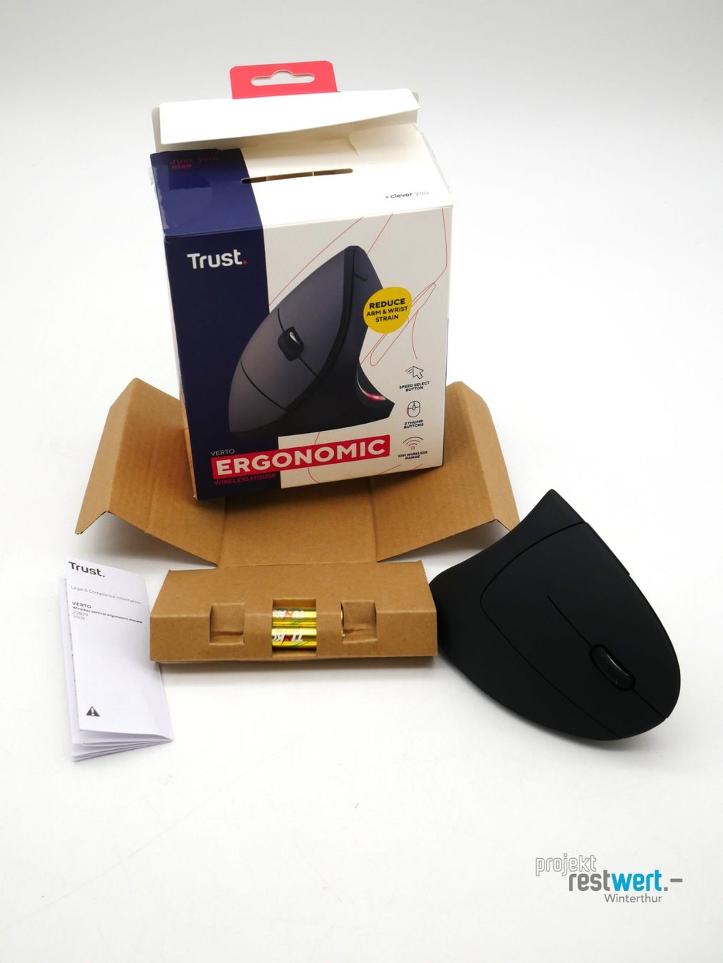 Trust Souris: TRUST Verto Ergonomic Wireless Mouse – Neuf (Voir description) à Winterthur par Restwert_Winterthur
