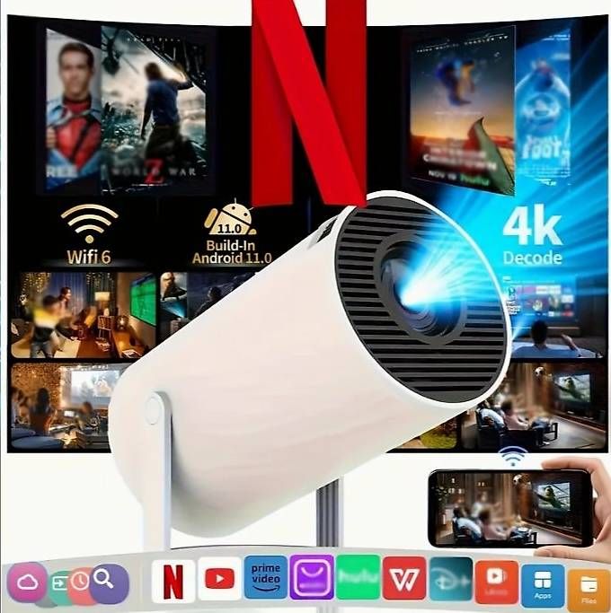 Proiettori: Smart HY300 Projektor, Android 11, WiFi 6 – Usato da Roggwil BE venduto da pet_6pws