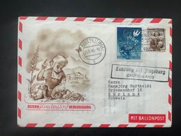1949 3. Ballonpost A Reutte Bregenz Augsburg D        (G854)