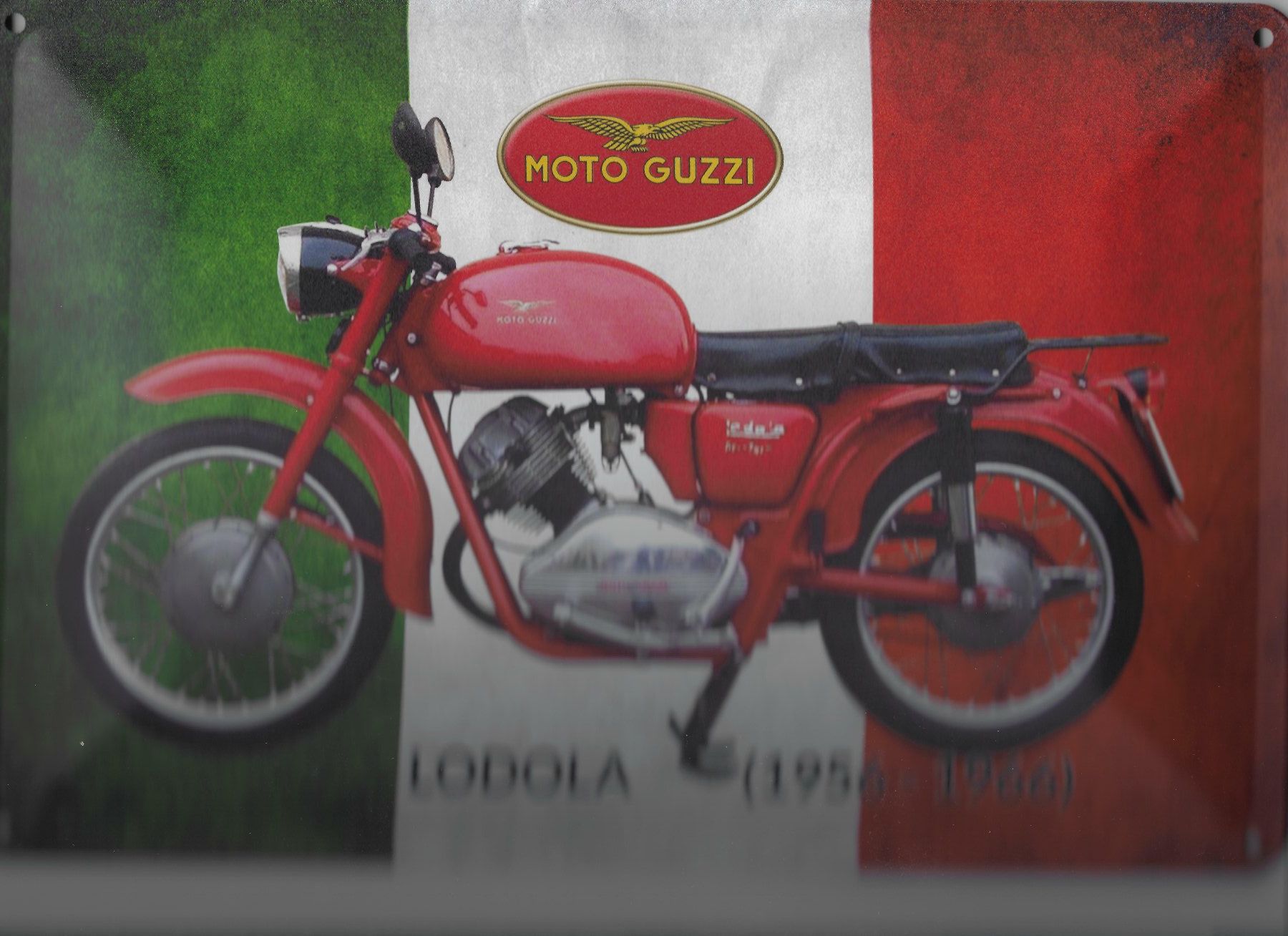 Schilder: Blechschild-MOTO GUZZI - LODOLA - 1956 - 1966 – Neu und originalverpackt aus Rupperswil von big-one-sale