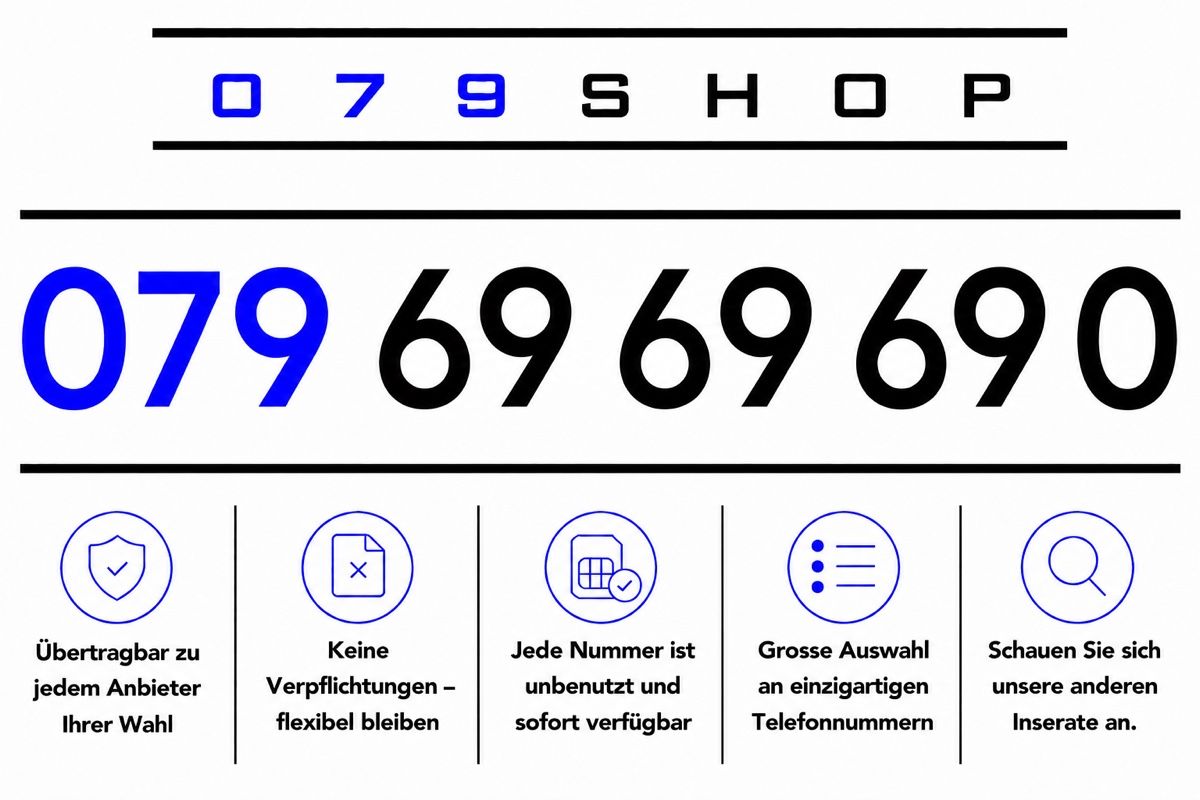 Swisscom Carte Prepayée: Swisscom Prepaid Premium Nummer – Neuf avec emballage d'origine à Rotkreuz par 079shop 1