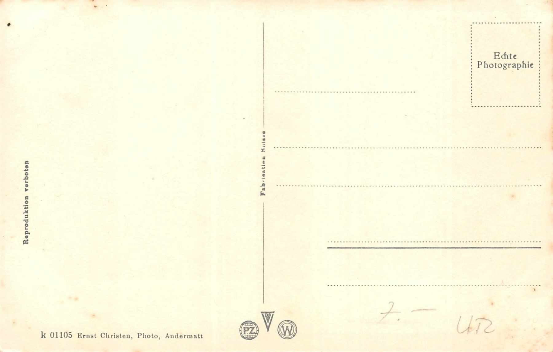 Cartoline postali: Andermatt mit Oberalpstrasse – Usato da Ottikon b.Kemptth. venduto da Neptun1974 1
