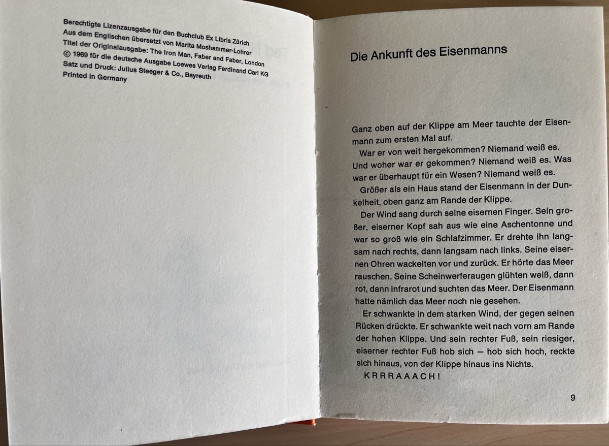 Libri: Iron Man-Der Eisenmann - Kinderbuch Klassiker – Usato da Aarau venduto da PPhof96 2
