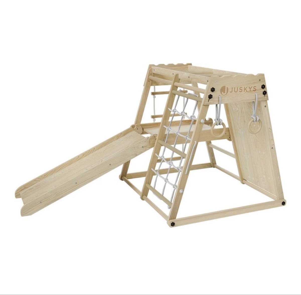 Rutschbahn: Solid Wood Kids Climbing Triangle with Rings & Slide! – Gebraucht aus Effretikon von lio_gjr8 1
