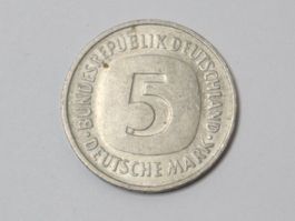 5 Deutsche Mark Münze 1975 D