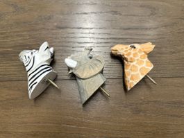Garderobe Kinder Holztiere