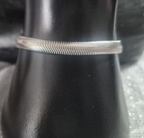 Bracciale donna a maglia piatta in argento