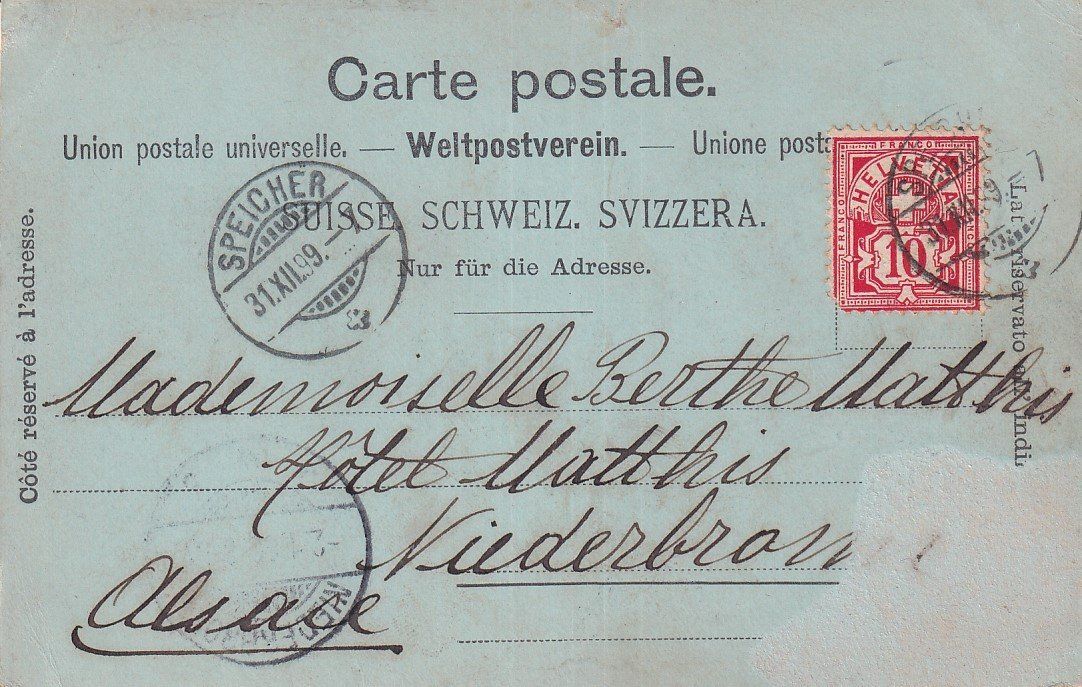 Cartoline postali: Speicher  AR       um 1899 – Usato da Brig venduto da Valcards54 1