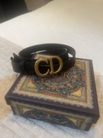 Dior Saddle Gürtel Leder schwarz Grösse 75 neuwertig
