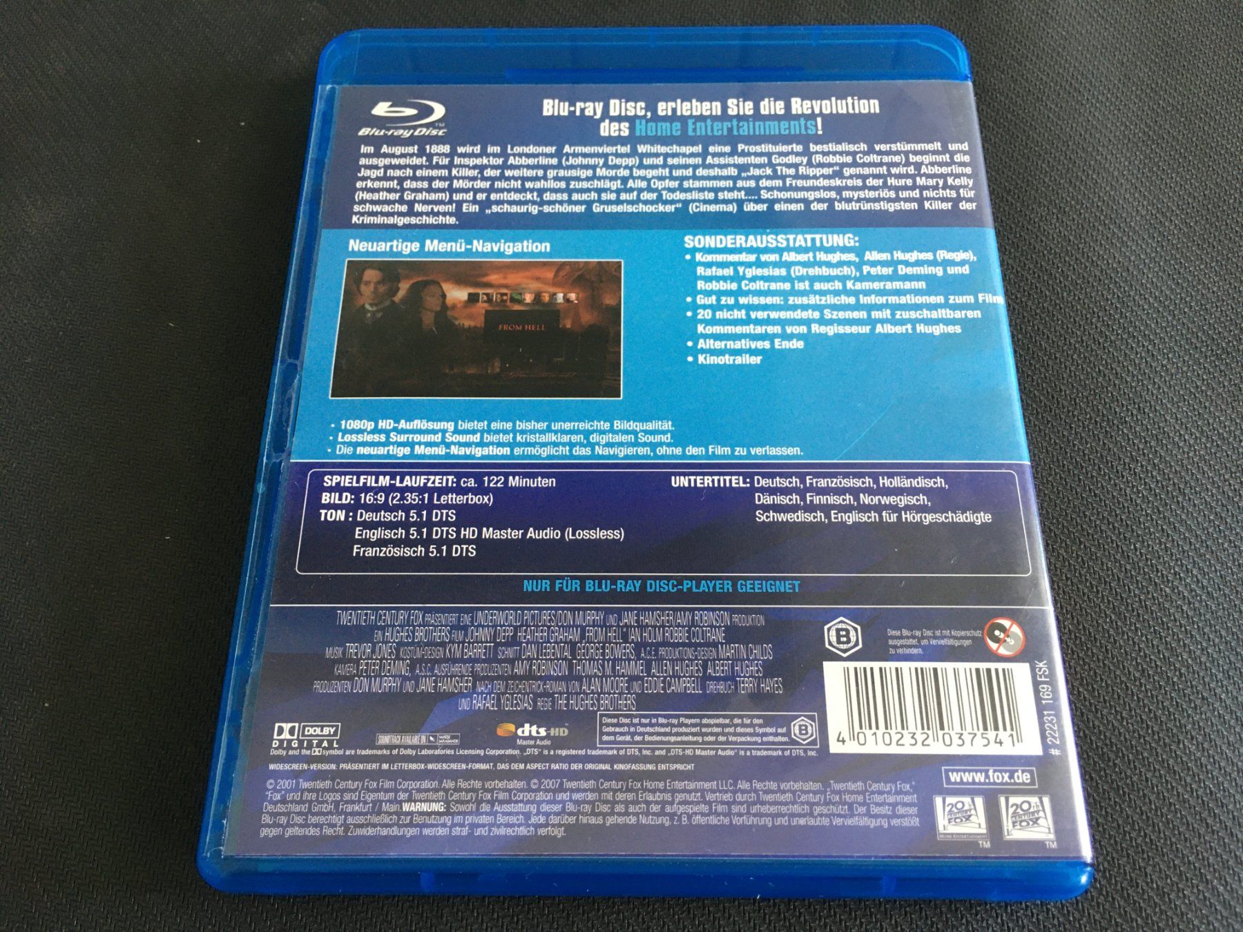 Tutti i DVDs: Johny Depp: From Hell [Blu-ray] – Usato da St.Gallen venduto da MedienJoe 1