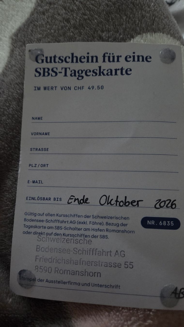 Biglietti: SBS Tageskarte – Nuovo e nell'imballaggio originale da Worb venduto da lara.bklf 1