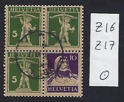 Z16y + Z17y Se-Tenants / Zusammenhängend / SBK Frs 80.00