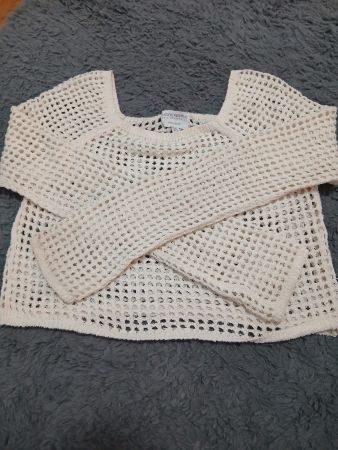🔥Pull&Bear Pull en crochet crème Taille M bon état🔥