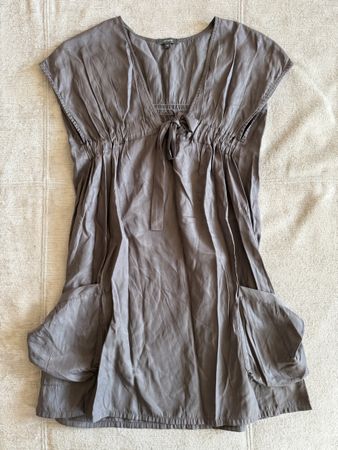 Robe grise Phildar, taille 40, élégante