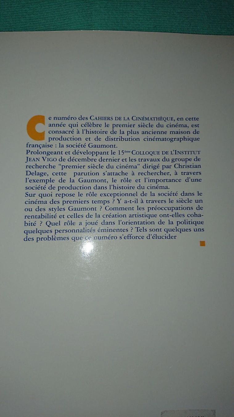 Bücher: Les Cahiers de la Cinémathèque – Gebraucht aus Cortaillod von signep 4