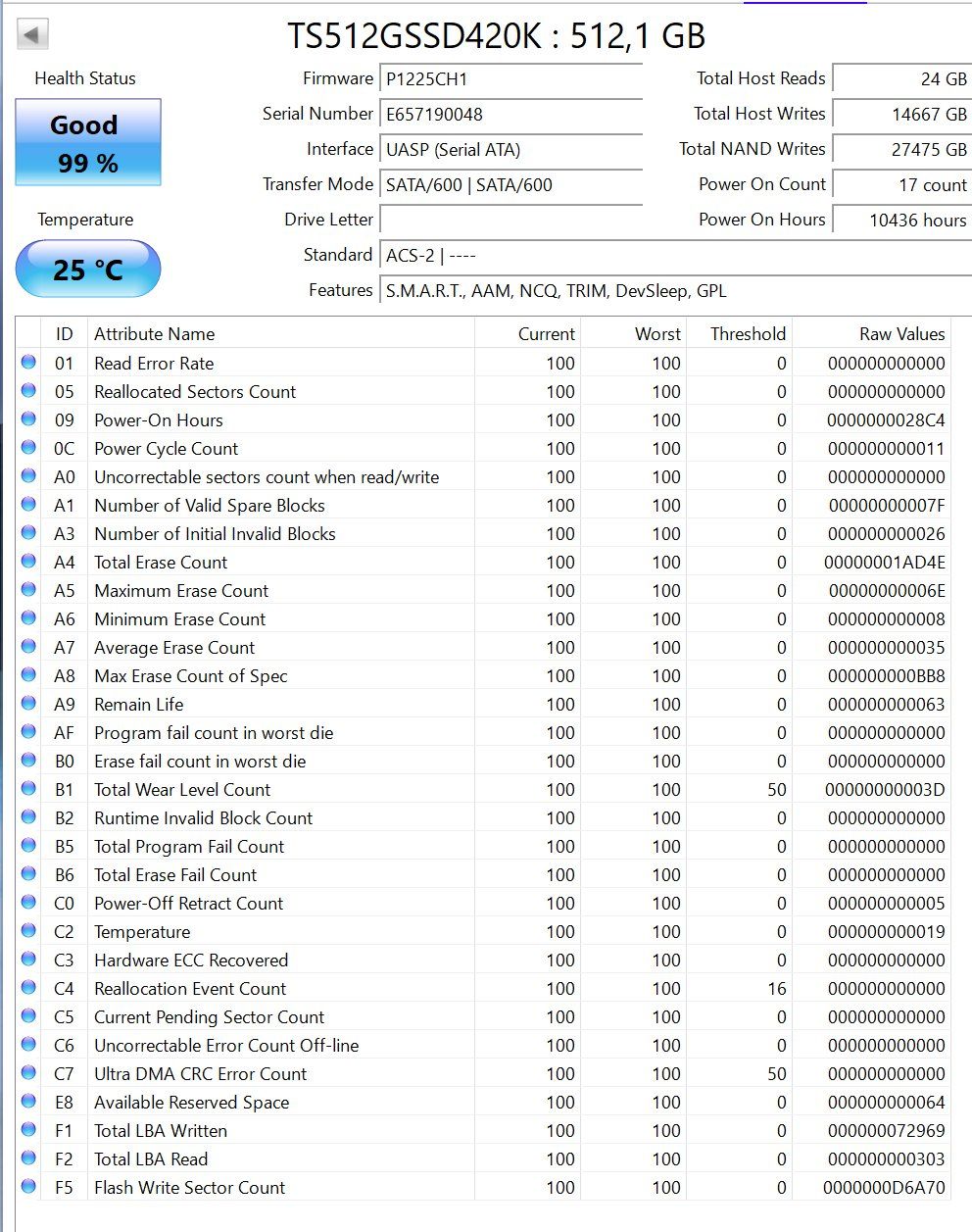 Harddisks: Transcend SSD 512GB SATA – Gebraucht aus Glattpark(Opfikon) von Golghot92 1