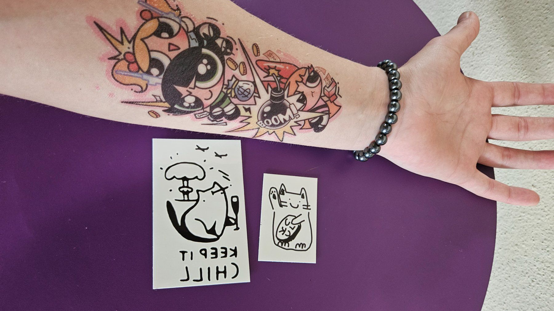 Sticker: Tattoo Sticker mit Katzen Motiv – Usato da Basel venduto da True_Hofer_Store 1