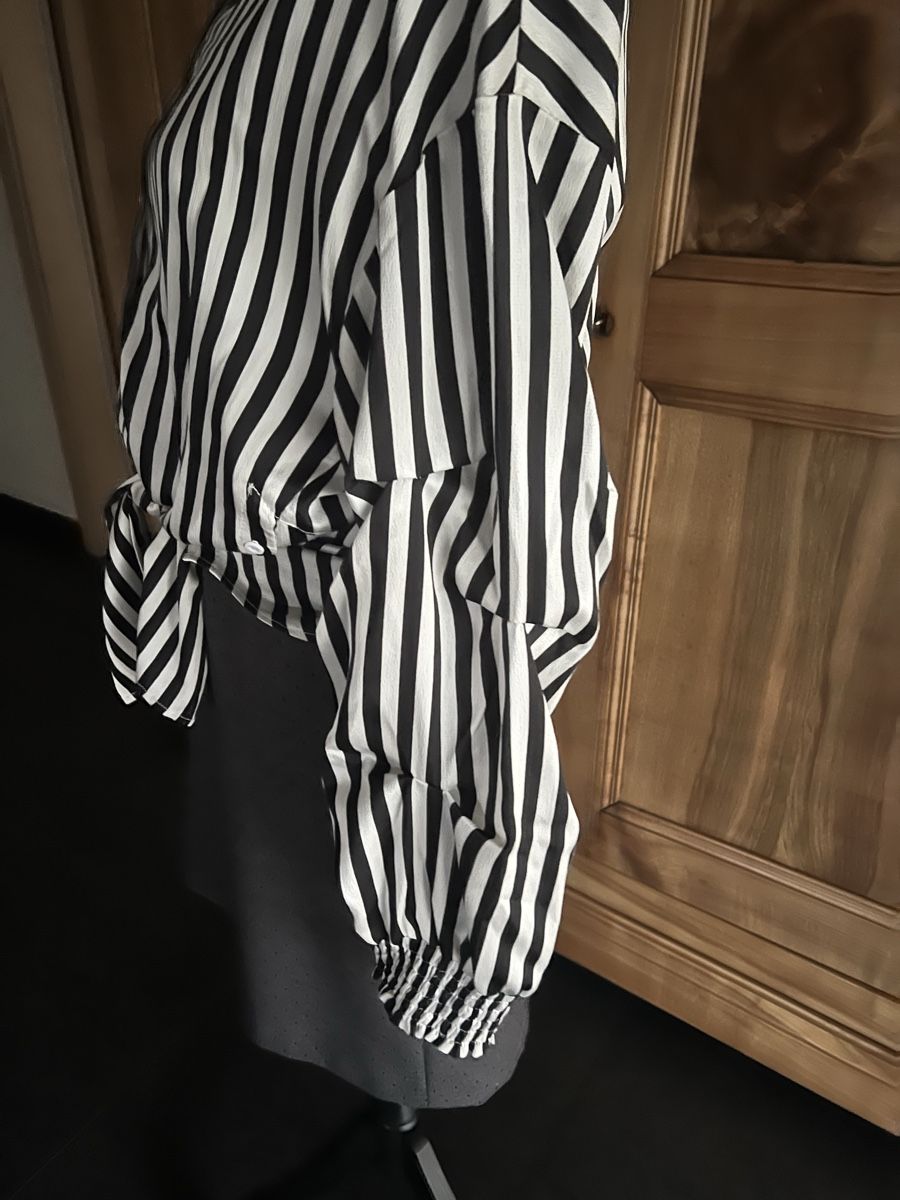 Camicette: Chemise rayée noir et blanc Cocobella, taille M – Usato da Porrentruy venduto da SYANKA 2