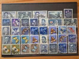 CH-PJ Briefmarken gestempelt auf STeckkarte E3 gem.Bilder