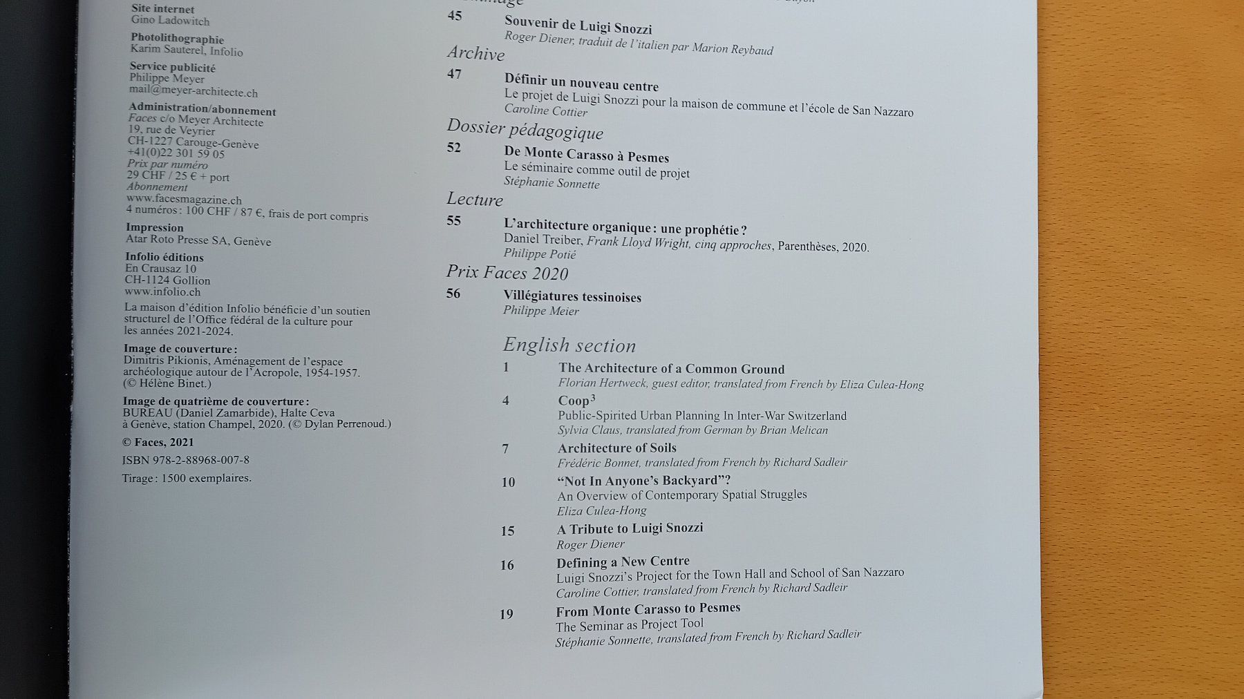 Zeitschriften & Magazine: Faces - Journal d’architecture nr. 79, été 2021 – Gebraucht aus Fribourg von Werkt 2
