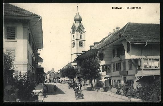 Cartoline postali: AK Huttwil, Hauptgasse, 1909 – Usato da Berlin venduto da bartko-reher