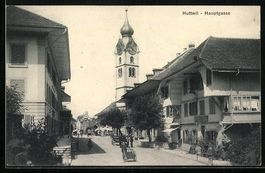 AK Huttwil, Hauptgasse, 1909