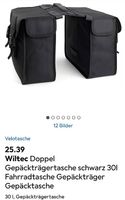 Doppel-Gepäckträgertasche mit 30 Liter 