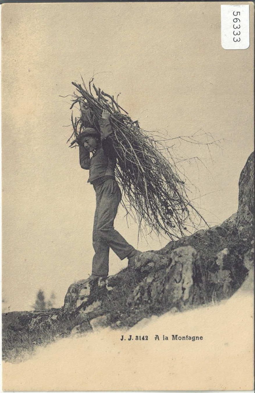 Ansichtskarten: A la Montagne - Holztransport – Gebraucht aus Ettingen von Kartenplanet