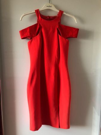 SETRE SOMMERKLEID, GR. 36, ORANGEROT, FEMININ