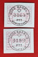 ATM BASEL STEMPEL LETZTAG WERTZEICHEN ERSTAG PHILATELIE 1984