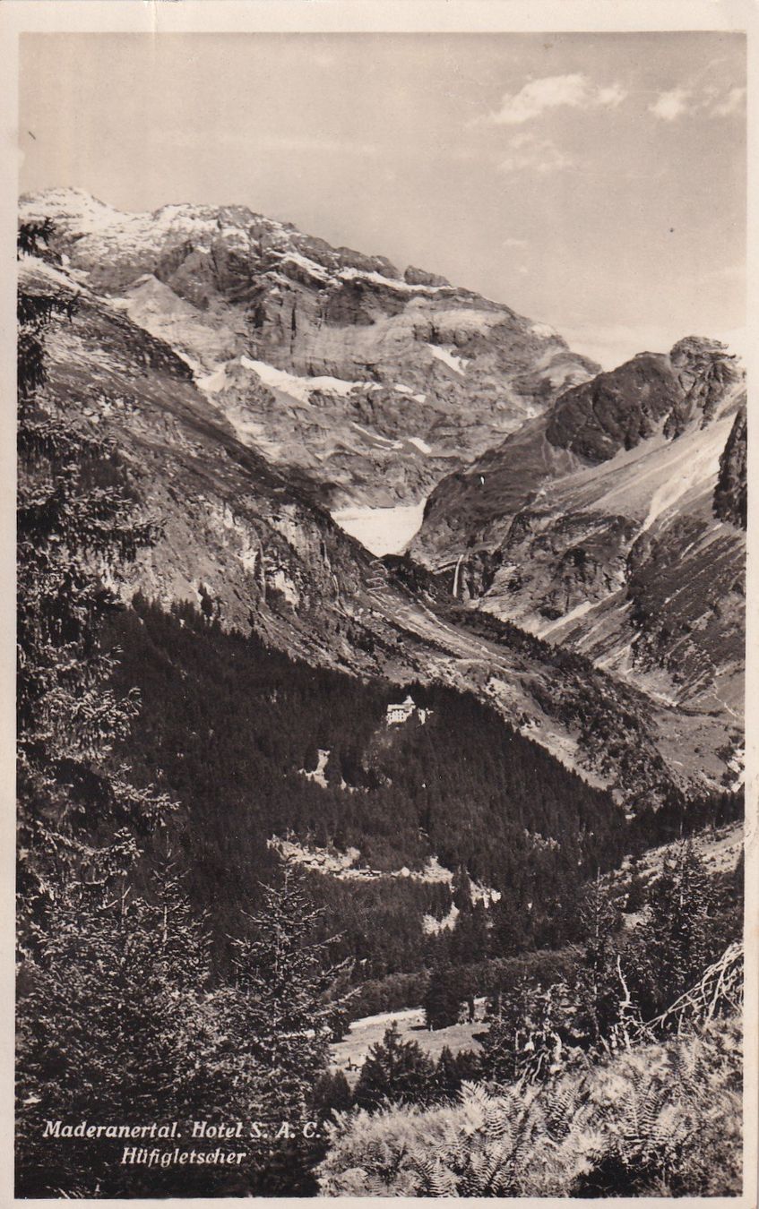 Cartoline postali: Maderanertal Hotel S.A.C. Hüfigletscher – Difettoso da Cormoret venduto da Pascalll2001