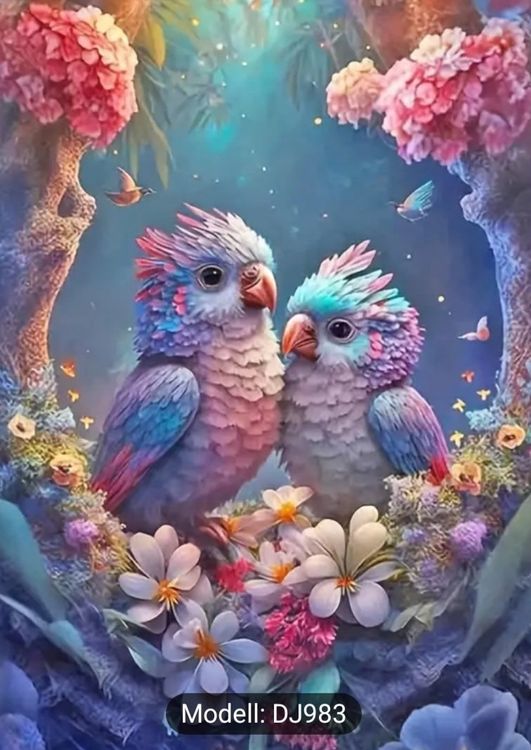 5D Diamond Painting Papageien Set - Kreatives DIY Bastelset Zur Entspannung