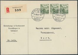 1948 - Landschaftsbilder - Brief - MeF - Schlosswil BE