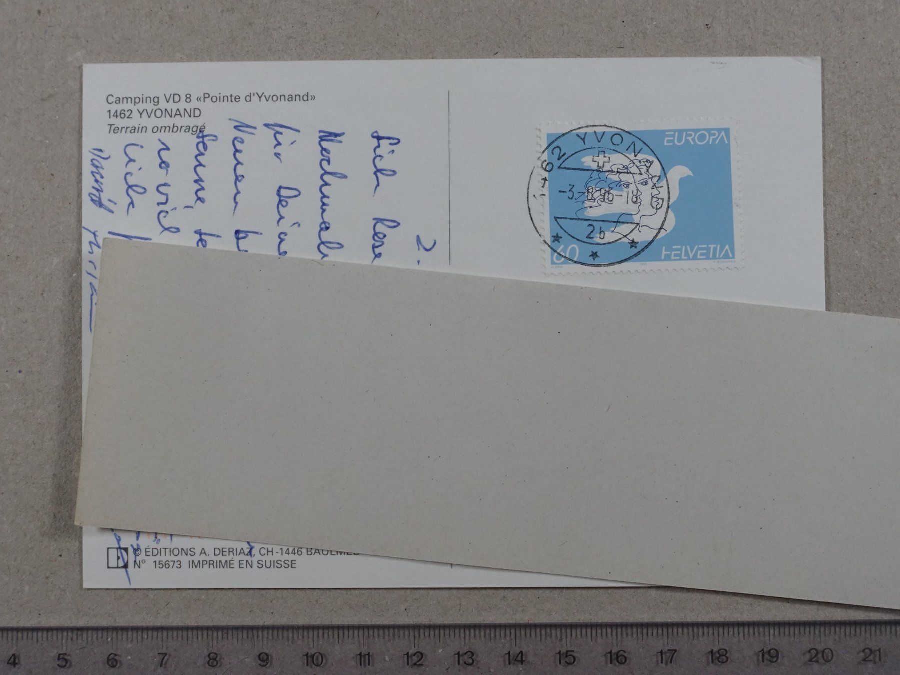 Cartoline postali: Yvonand, Camping, 1995 – Usato da Lenzburg venduto da fh1 1