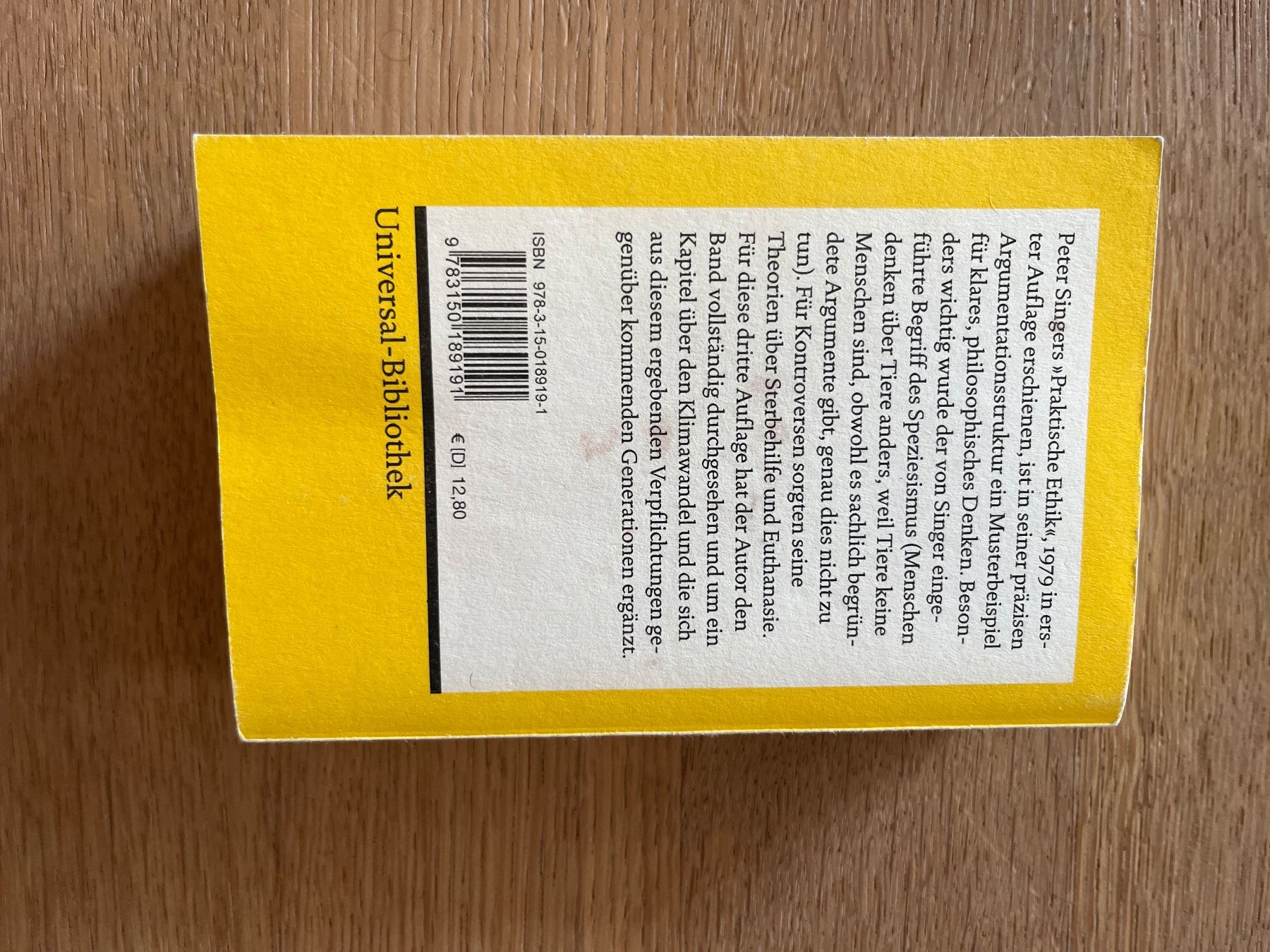 Libri: Peter Singer - Praktische Ethik - Dritte Auflage – Usato da Laupen BE venduto da lee_ym6v 1