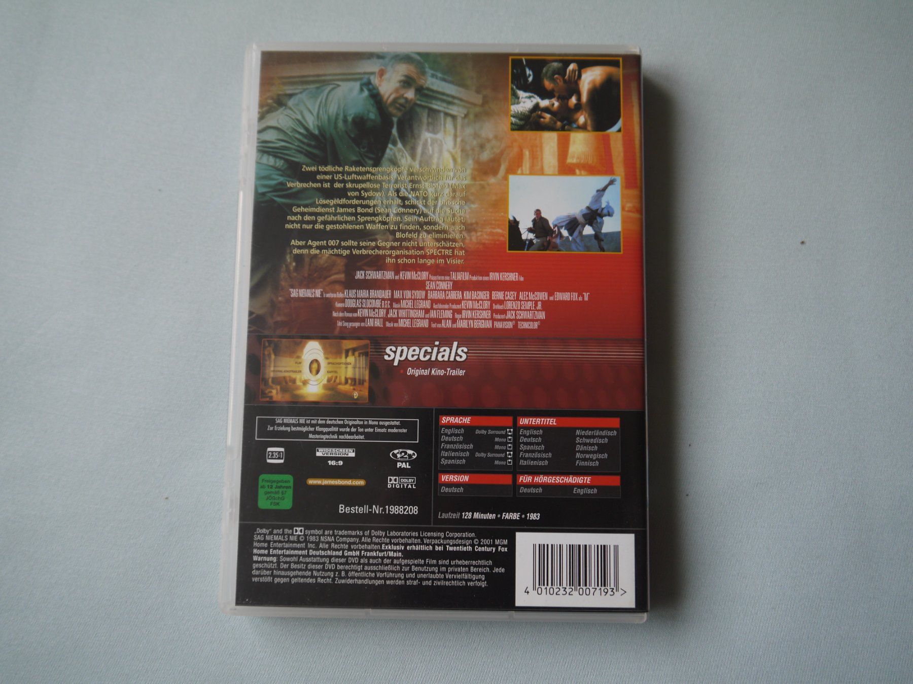 Tutti i DVDs: SAG NIEMALS NIE- Sean Connery – Usato da Hagendorn venduto da Blaf 1