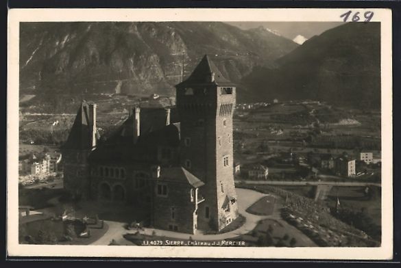 Cartoline postali: AK Sierre, Château J. J. Mercier – Usato da Berlin venduto da bartko-reher