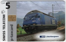 BLS Lötschbergbahn - seltene Firmen Taxcard der Schweiz