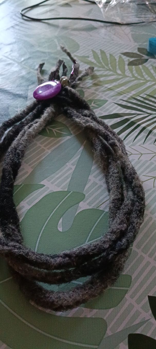 Ketten: Handmade Dreadlock Extensions Grey Purple Bead New – Neu (gemäss Beschreibung) aus Zürich von cat_9cvz 2