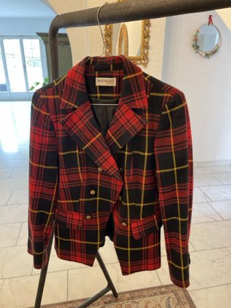 Navyboot Blazer kariert rot schwarz Grösse 34