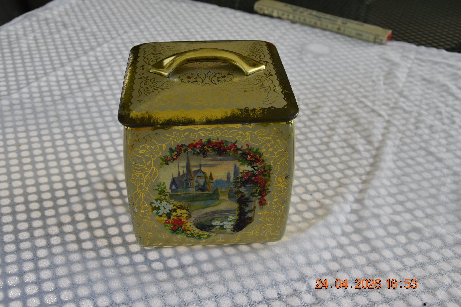 Zuccheriere: Schöne alte Teedose. Ceylon d'OR. Tee Import A. Beutler, BE – Usato da Suhr venduto da indigo23 4