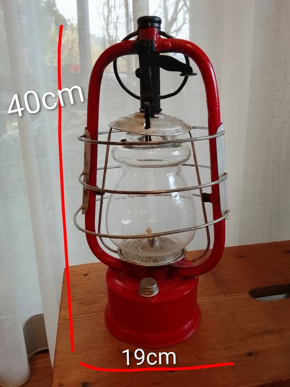 Lampade: Lanterne tempête vintage rouge – Usato da Couvet venduto da fat_kyl7 2