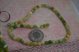 Strang    6mm Quarz  Grün ,  Jadeit Imitat Gefärbt  Quarz