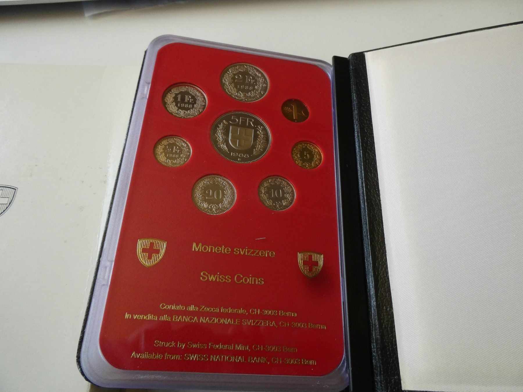 Tutti le monete: Schweiz 1988, Münzsatz Polierte Platte – Nuovo (secondo la descrizione) da Hinterforst venduto da Rohusri 2