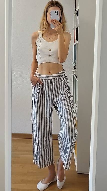 Pantalons: Leinen Hose straight flowy Grösse 36 – D'occasion à Buttisholz par sch_7jfz 2