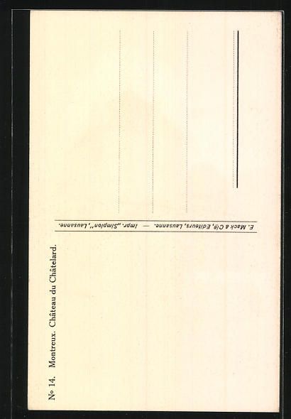 Cartoline postali: AK Montreux, Chateau du Chatelard – Usato da Berlin venduto da bartko-reher 1
