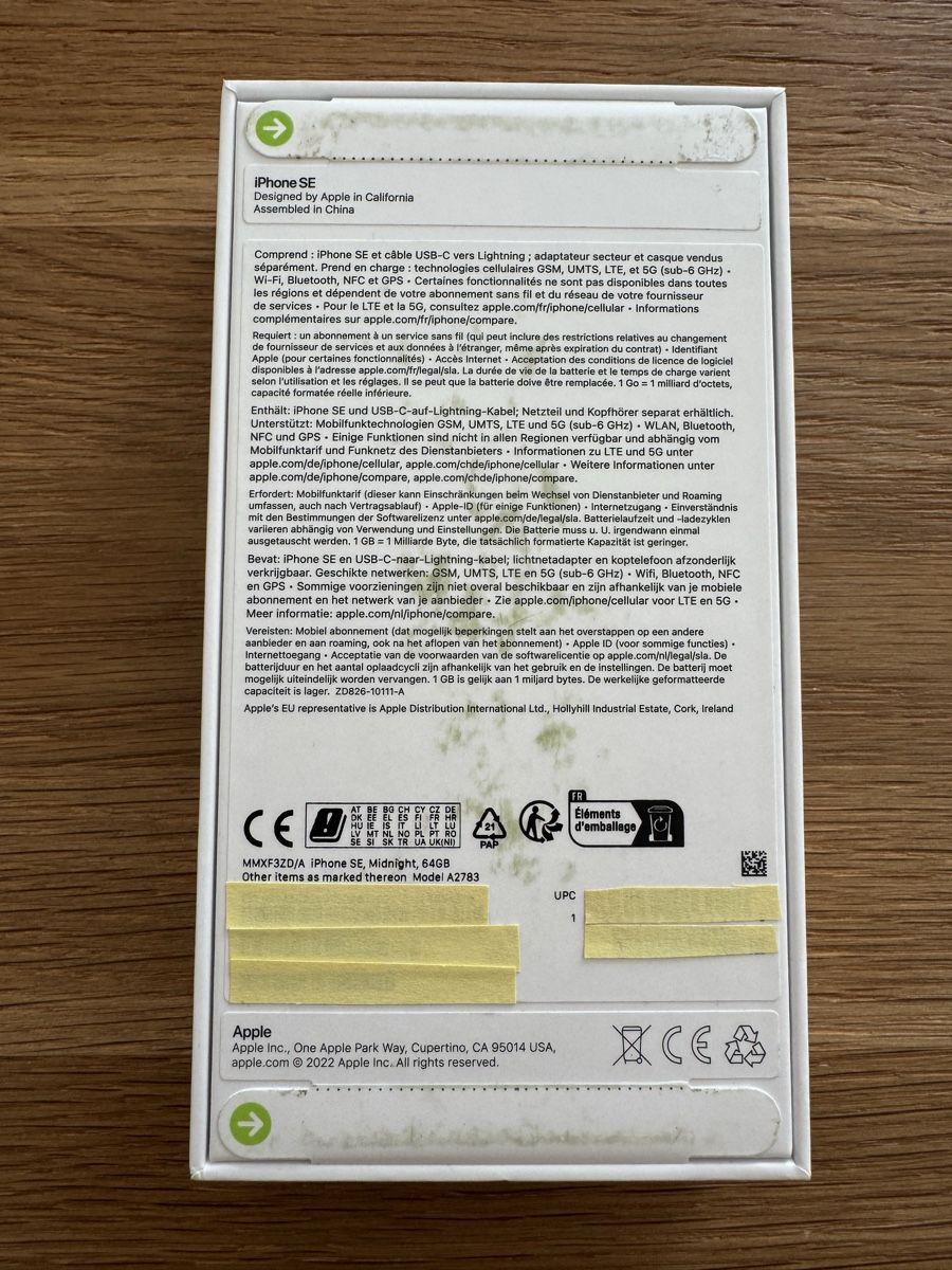 Apple Handys / Smartphones: iPhone SE 2022 64GB – Neu und originalverpackt aus Basel von  1