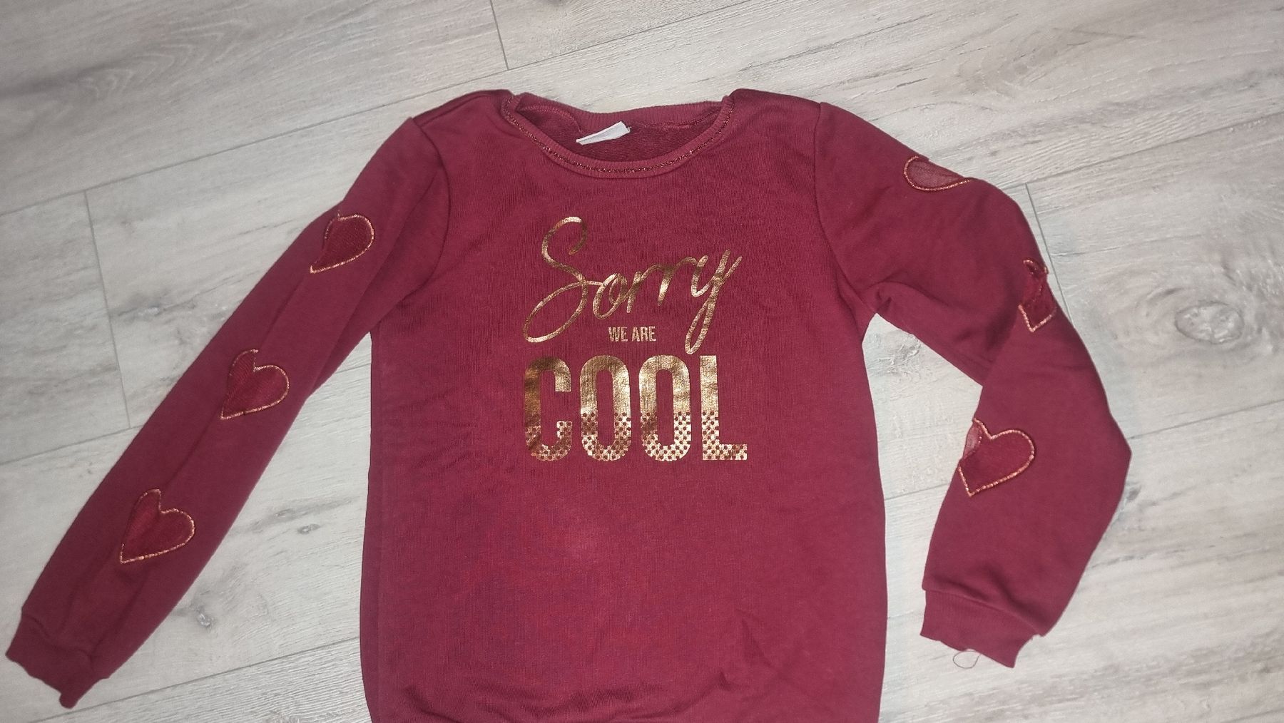 Maglioni & Felpe: LC Waikiki Pulli, Gr. 128-134, bordeaux mit Herzen – Usato da Wigoltingen venduto da Zuckerfee84 1