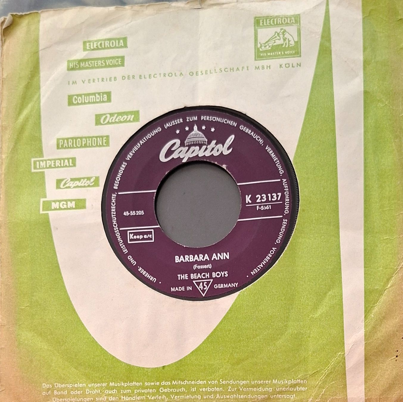 Vinyles: Vinyl-Single Beach Boys - Barbara Ann – D'occasion à Langenthal par Modo39